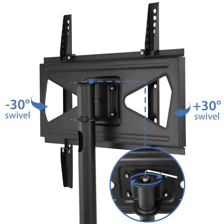 Mount-it Mount-It! Bolt Down TV Stand | Heavy Duty Swivel Table Top Desktop Mount For  32" - 55" VESA TVs