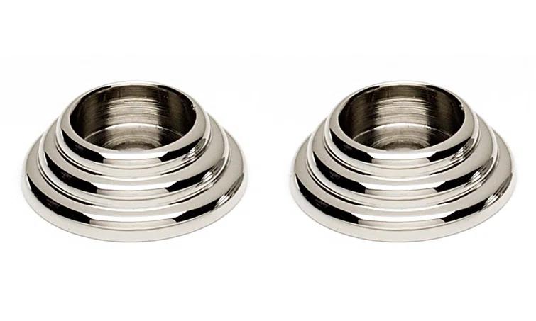 Polished Nickel Traditional Interior Door Rosette Set