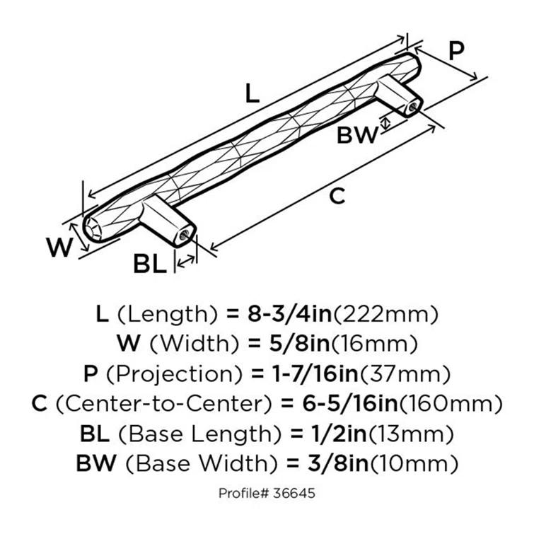 St. Vincent 6 5/16" Center to Center Bar Pull