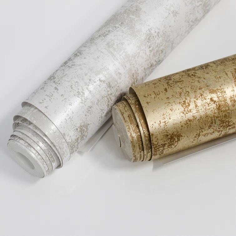 Tempaper & Co. Distressed Gold Removable Peel and Stick Wallpaper, Gold Leaf, 28 sq ft: Nursery, Botanical, Vinyl, Self-Adhesive