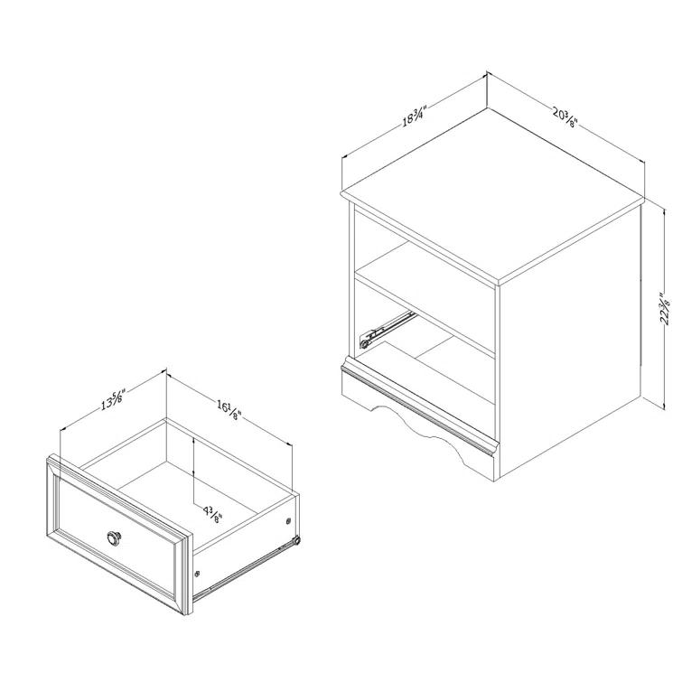 Savannah 1 Drawer Nightstand