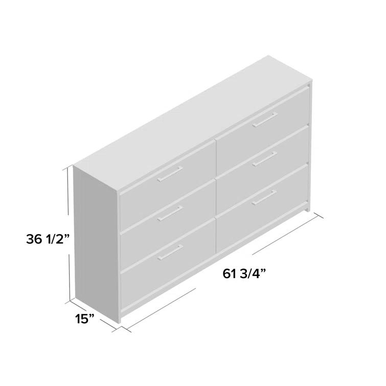 Kaisee 61.75'' W 6 - Drawer Dresser