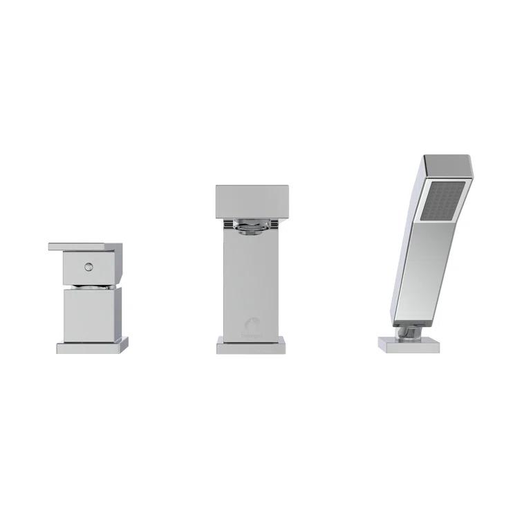 Quadrato Deck Tub Filler with Diverter