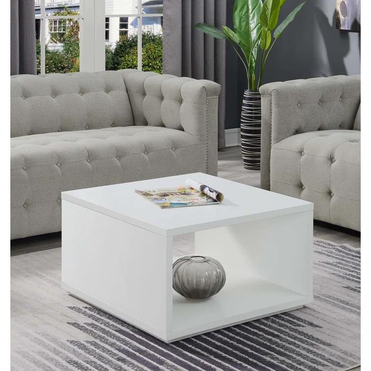 Haught Floor Shelf Coffee Table with Storage