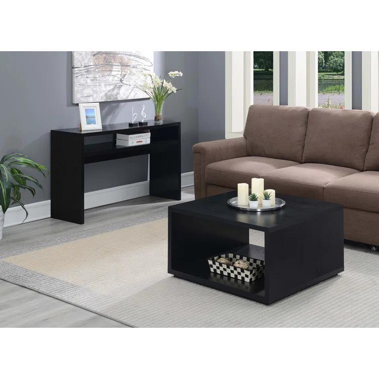 Haught Floor Shelf Coffee Table with Storage