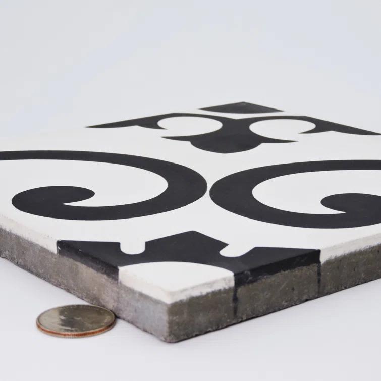 Moroccan Mosaic Orika 8" x 8" Cement Patterned Wall & Floor Tile