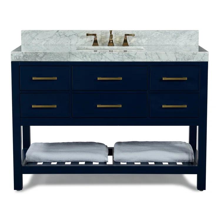 Ancerre Designs Elizabeth 48" Wood Bathroom Vanity Set in Heritage Blue