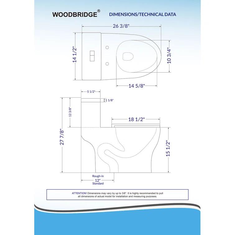 1.28 GPF Space Saving Round Compact One-Piece Toilet (Seat Included)