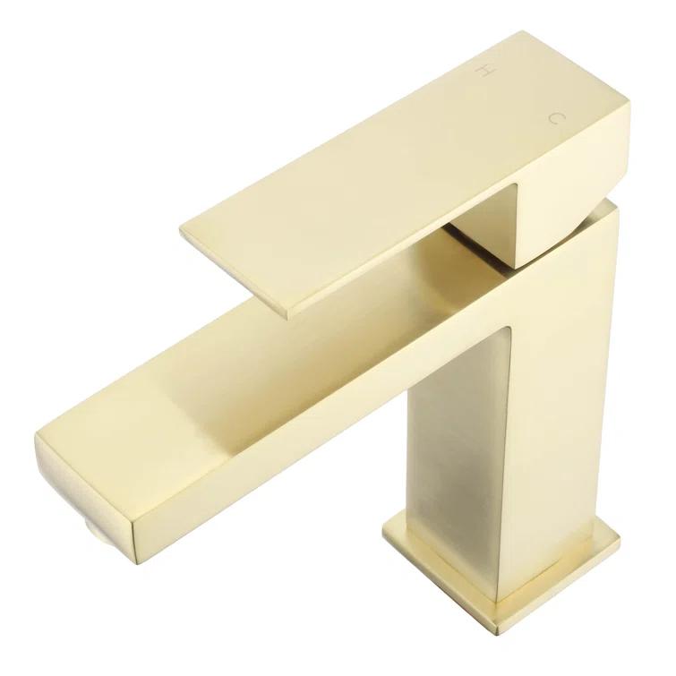 Single Hole Bathroom Faucet with Pop-up Drain and Strainer Basket