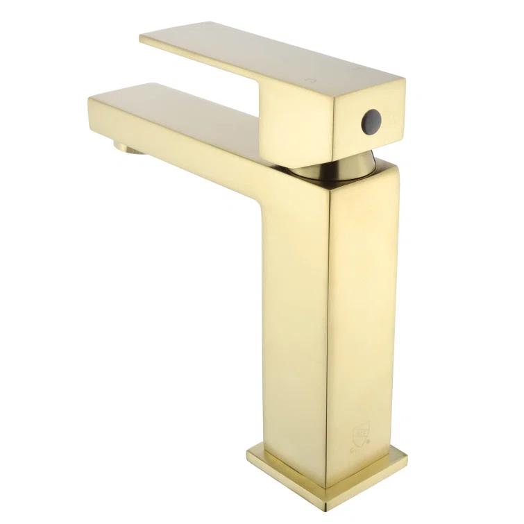 Single Hole Bathroom Faucet with Pop-up Drain and Strainer Basket
