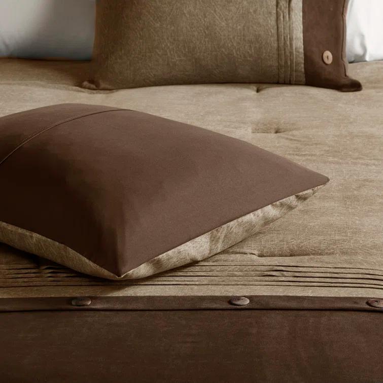 Madison Park Boone 7 Piece Faux Suede Comforter Set