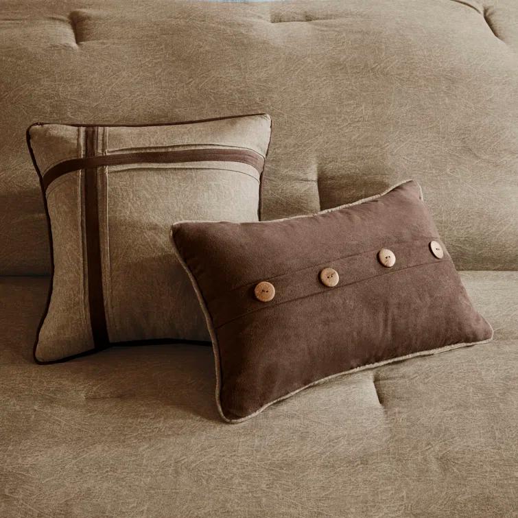 Madison Park Boone 7 Piece Faux Suede Comforter Set