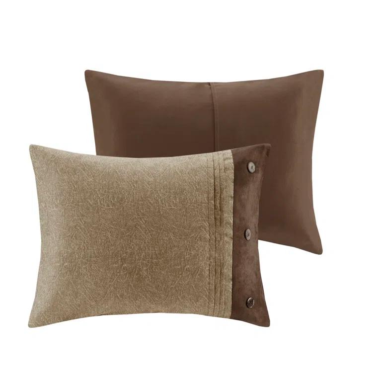 Madison Park Boone 7 Piece Faux Suede Comforter Set