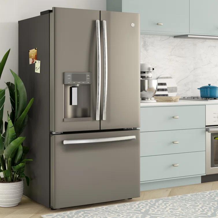 GE Appliances 35.75" Energy Star® French Door 27.8 Cu. Ft. Refrigerator GFE28GMKES