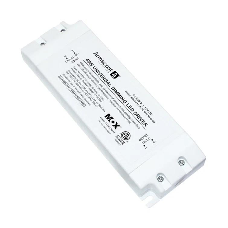 Universal Dimmable LED Driver 12V DC, 45W Electronic Transformer
