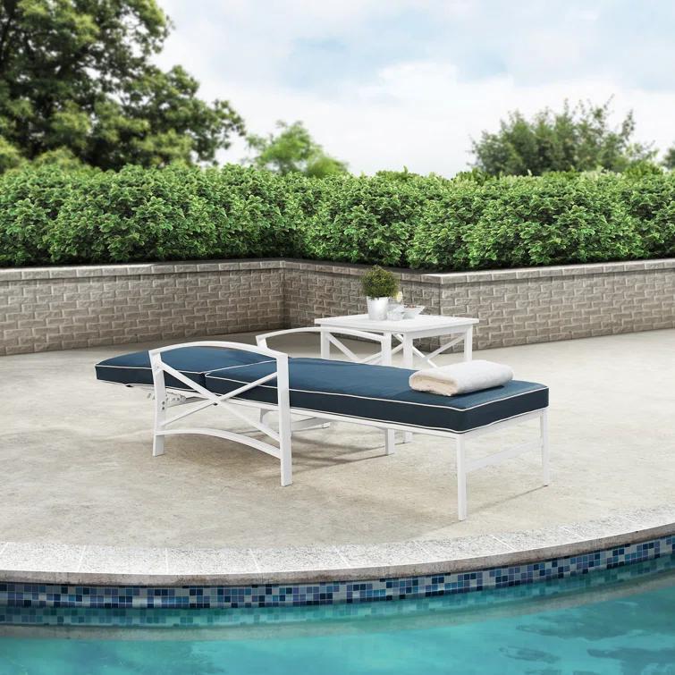 Tarpley Outdoor Steel Chaise Lounge