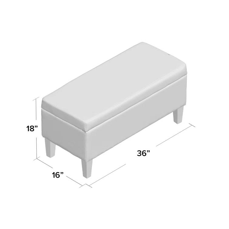 Chantrell 36" Wide Large Decorative Storage Bench