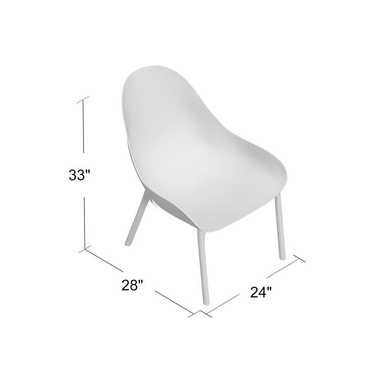 Farrah Outdoor Armless Lounge Chair