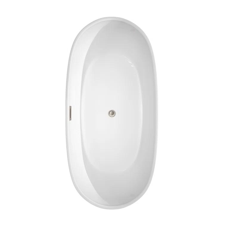 Rebecca 65'' x 32'' Freestanding Soaking Acrylic Bathtub