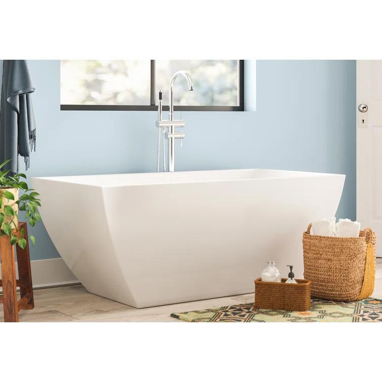 Lydia 59" x 30" Freestanding Soaking Bathtub