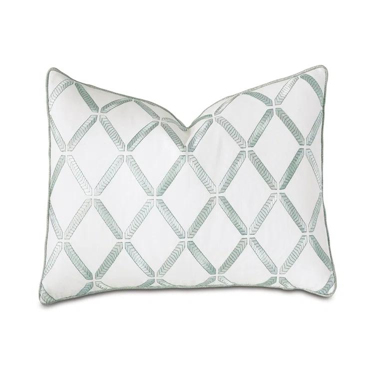 Brentwood Embroidered Cotton Blend Throw Pillow