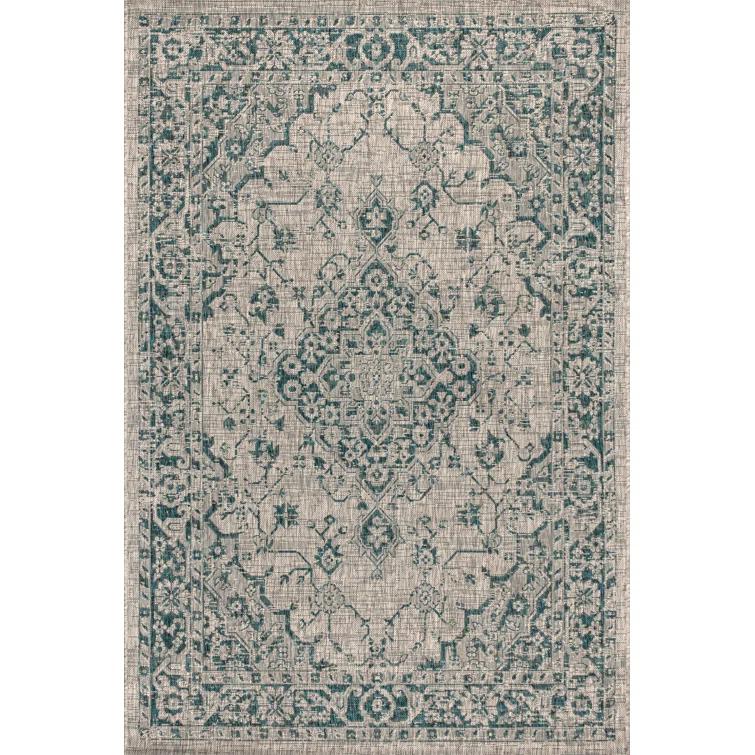 Nate Boho Medallion Textured Weave Indoor/Outdoor Rug
