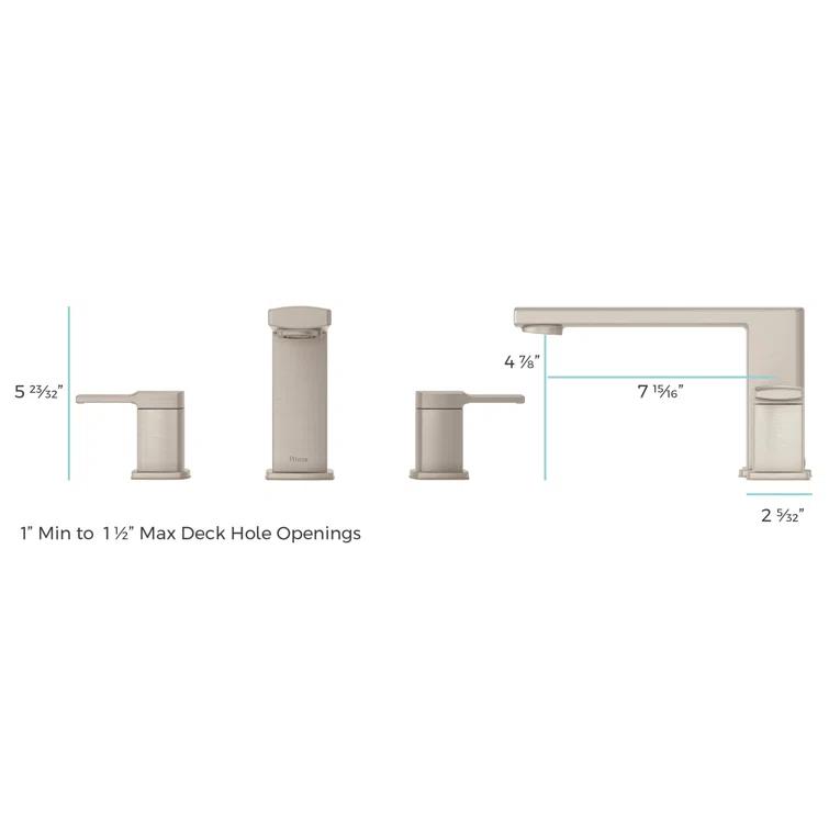 Pfister RT6-5DAK Deckard Double Handle Deck Mounted Roman Tub Faucet Trim