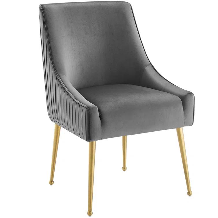Discern Pleated Back Upholstered Performance Velvet Dining Chair by Modway