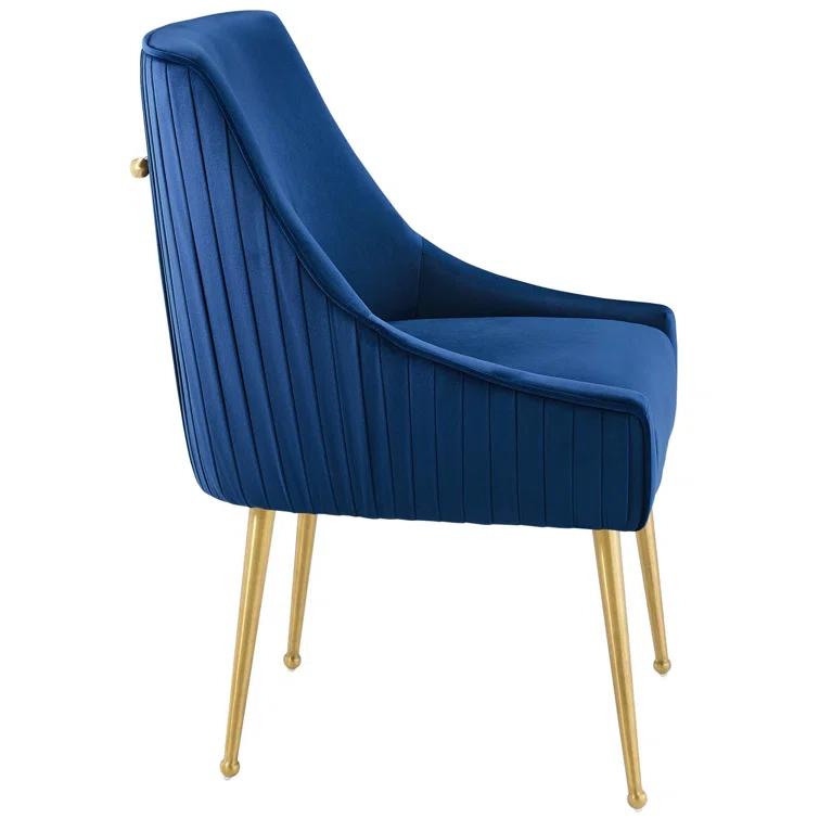 Discern Pleated Back Upholstered Performance Velvet Dining Chair by Modway