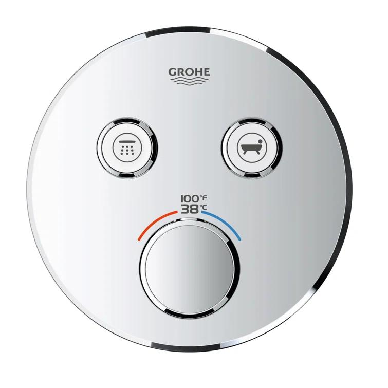 GROHE Grohtherm SmartControl Dual-Function Shower Thermostatic Valve Trim