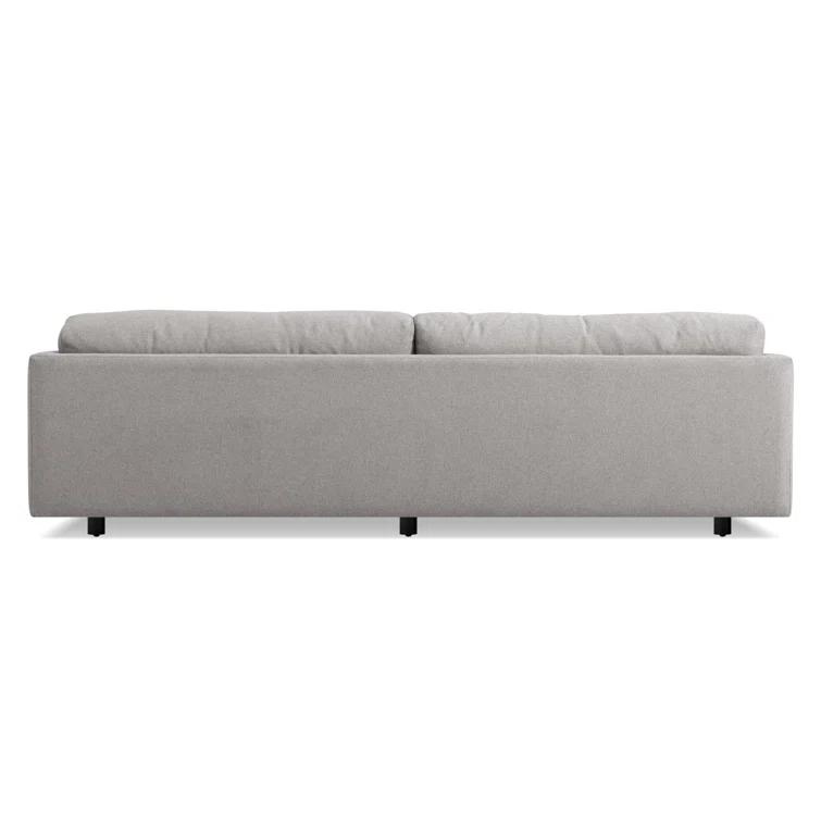 Sunday 82" Agnew Gray Textured Basketweave Cotton Blend Sofa