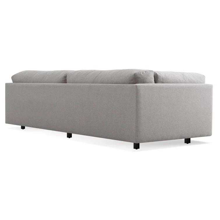 Sunday 82" Agnew Gray Textured Basketweave Cotton Blend Sofa