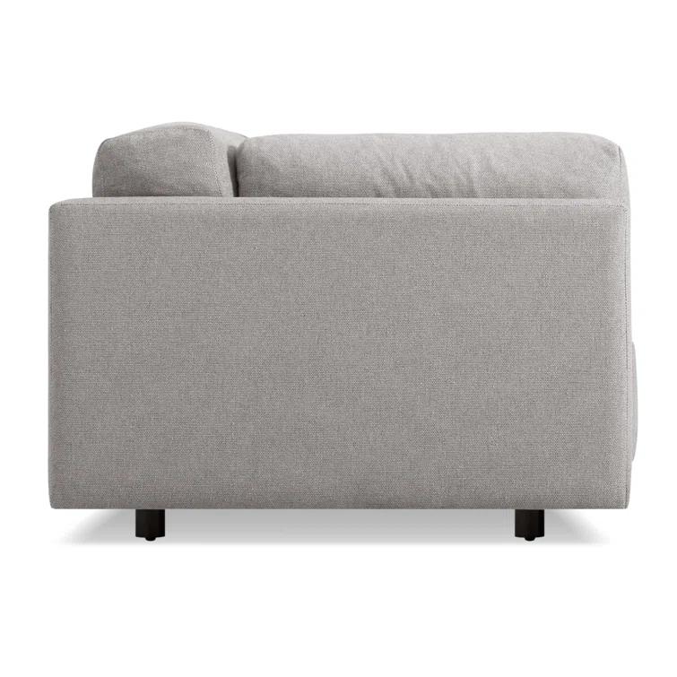 Sunday 82" Agnew Gray Textured Basketweave Cotton Blend Sofa