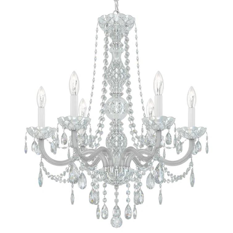Arlington 6 - Light Glass Classic / Traditional Chandelier
