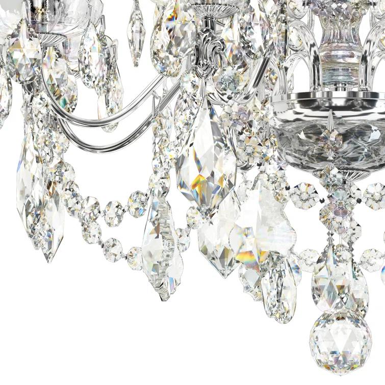 Century 8 - Light Glass Tiered Chandelier
