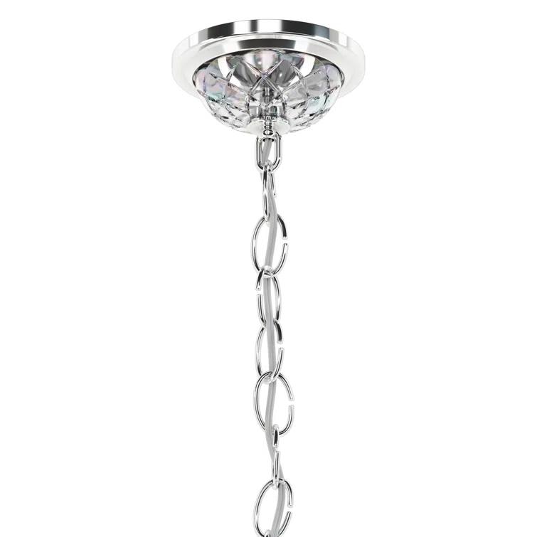 Century 8 - Light Glass Tiered Chandelier