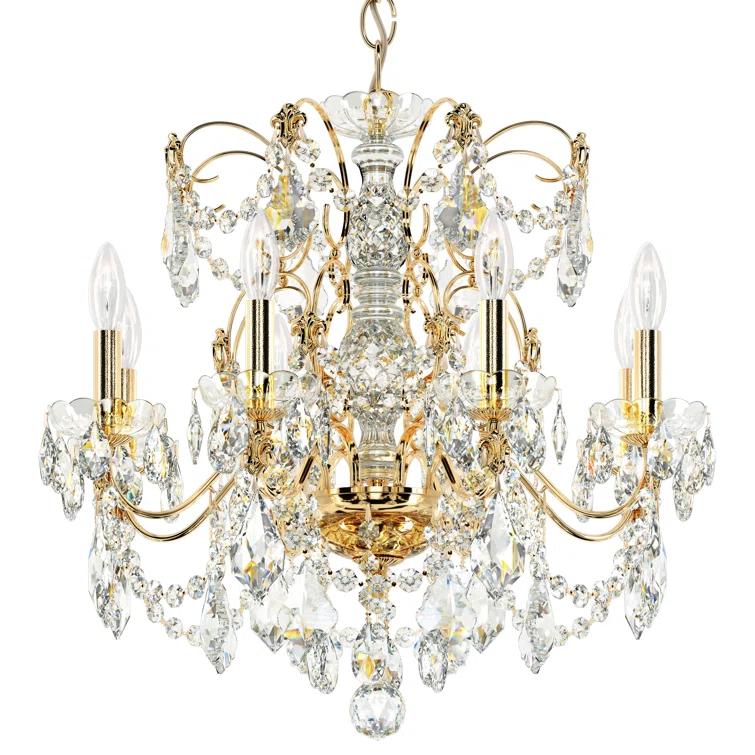 Century 8 - Light Glass Tiered Chandelier