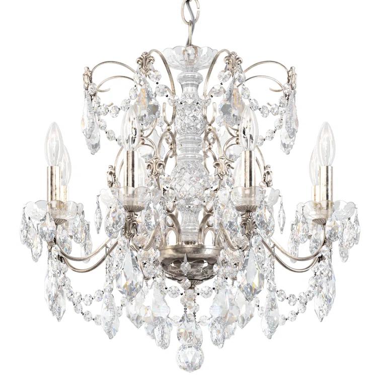 Century 8 - Light Glass Tiered Chandelier
