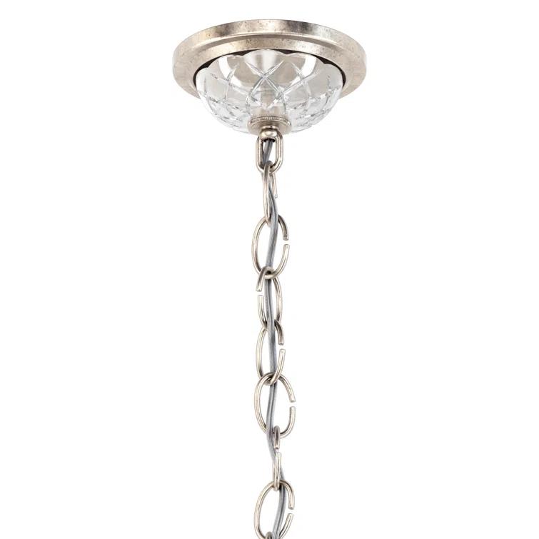 Century 8 - Light Glass Tiered Chandelier