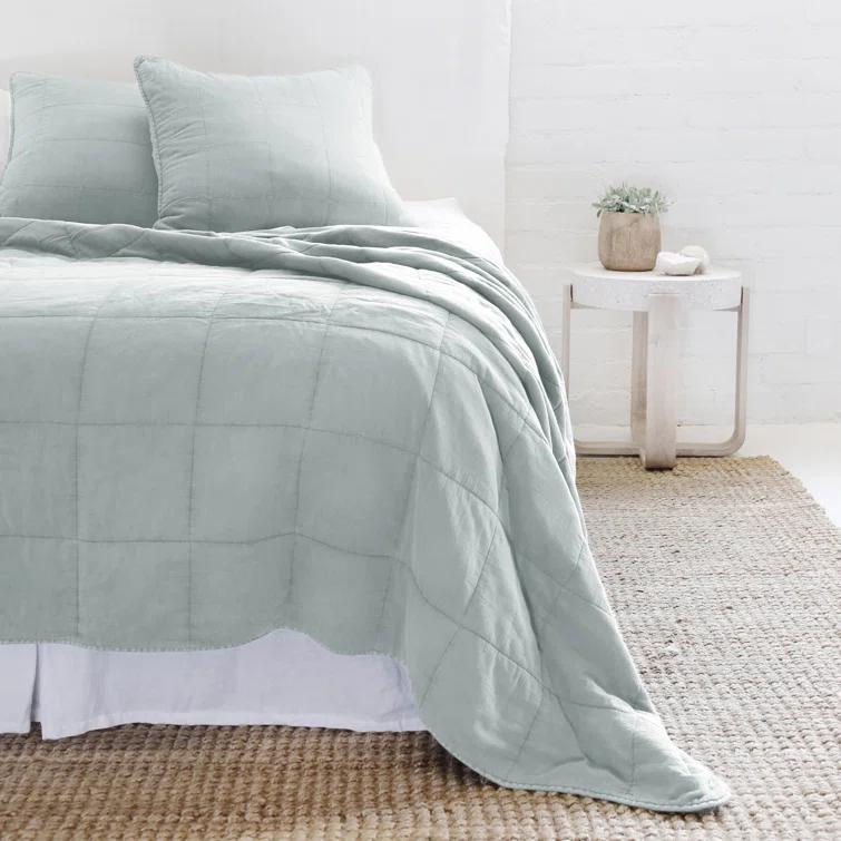 Antwerp Coverlet by Pom Pom at Home - Sky / King