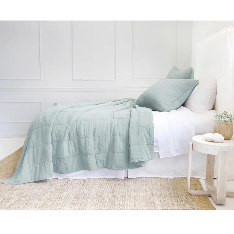 Antwerp Coverlet by Pom Pom at Home - Sky / King