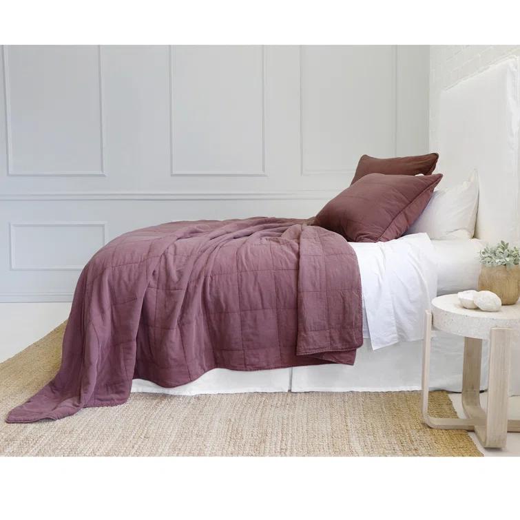 Antwerp Coverlet by Pom Pom at Home - Sky / King