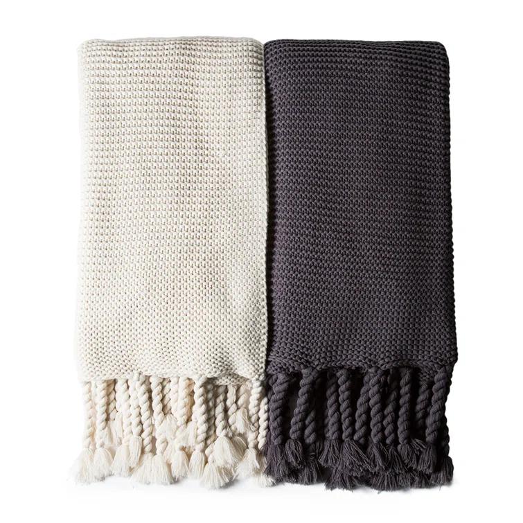 Trestles Chunky Knit Throw by Pom Pom at Home - White
