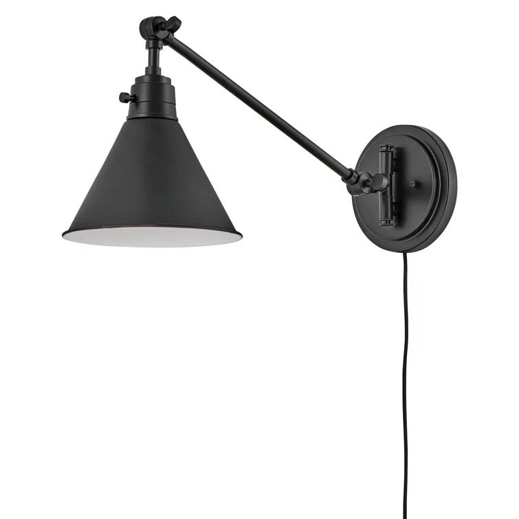 Lennon Plug-In Task Sconce - Black