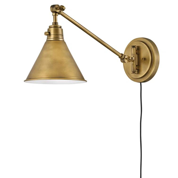 Lennon Plug-In Task Sconce - Brass