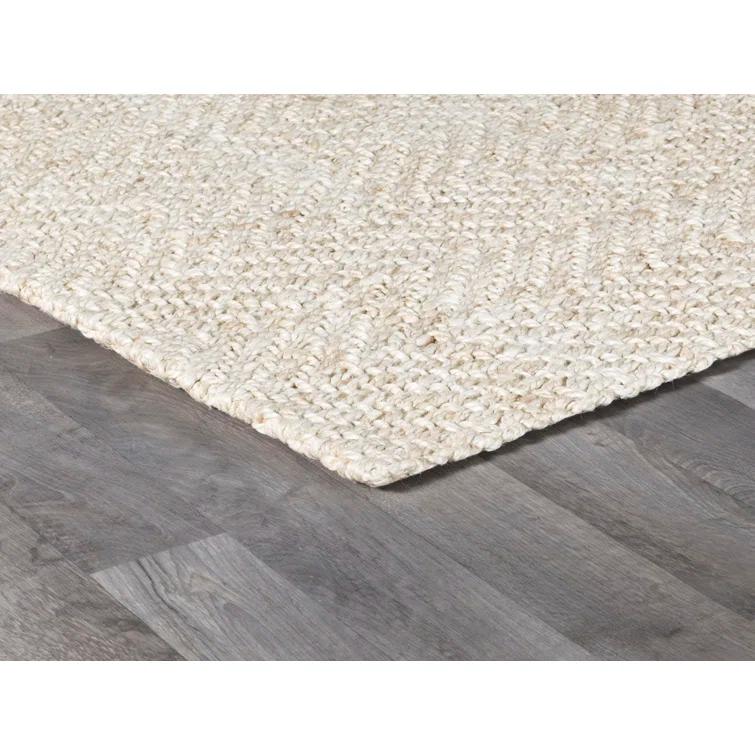 Jiona Handmade Flatweave Jute Ivory Area Rug