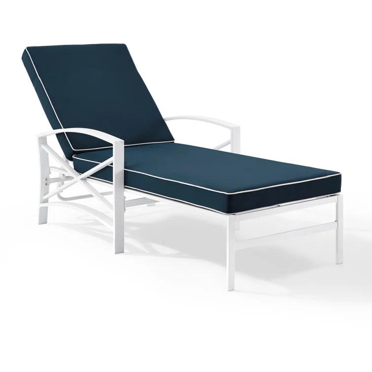 Tarpley Outdoor Steel Chaise Lounge