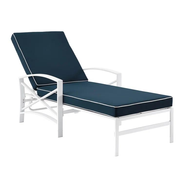 Tarpley Outdoor Steel Chaise Lounge