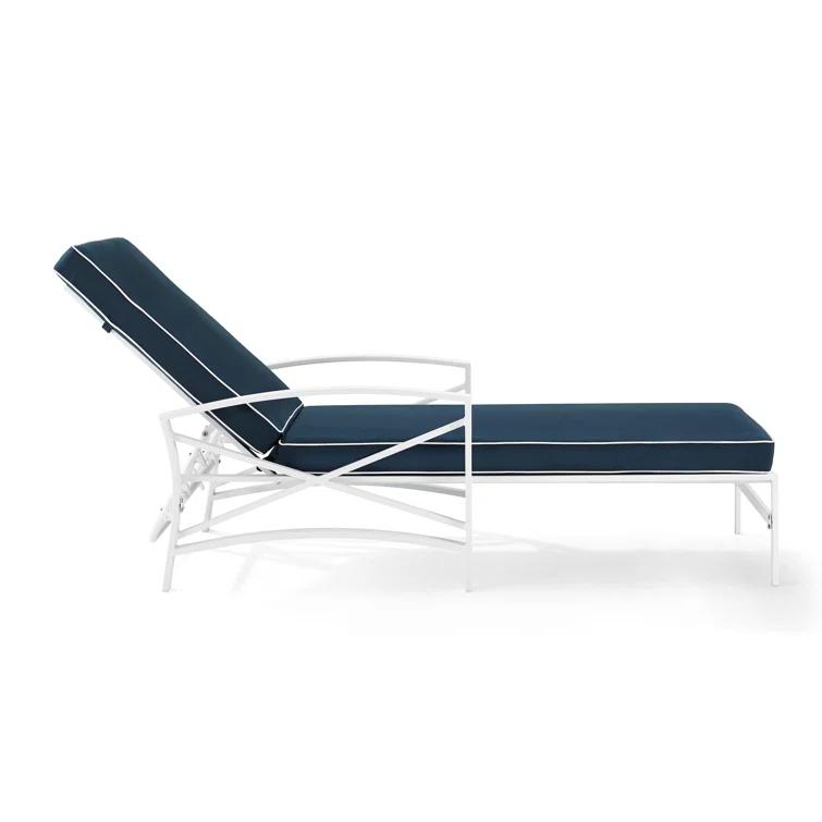 Tarpley Outdoor Steel Chaise Lounge