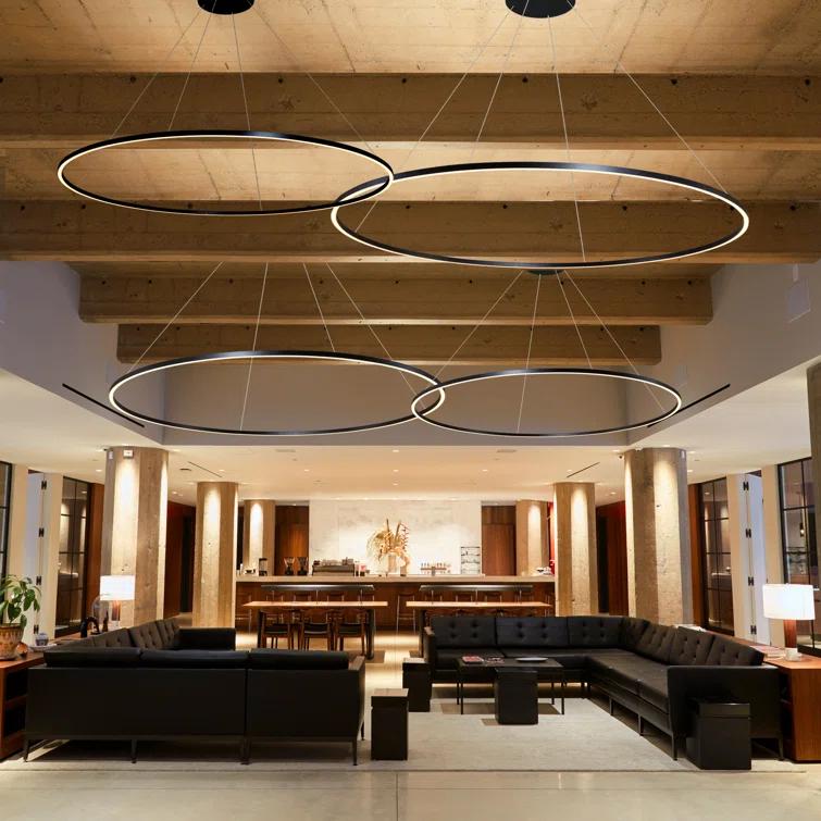 Tania 100-277V ETL Certified Integrated LED Height Adjustable Ring Chandelier